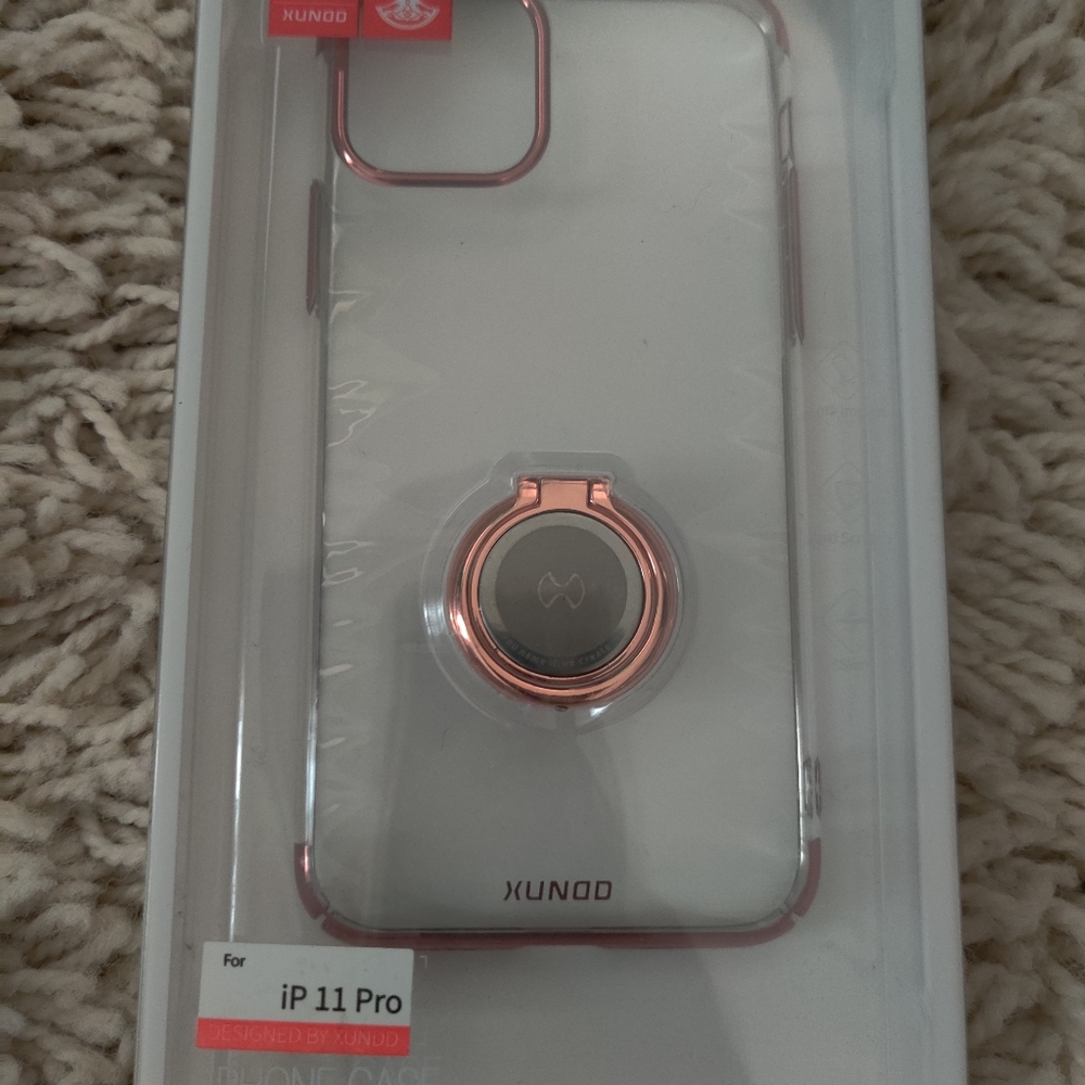 Rose gold see through phone case for iphone 11 pro